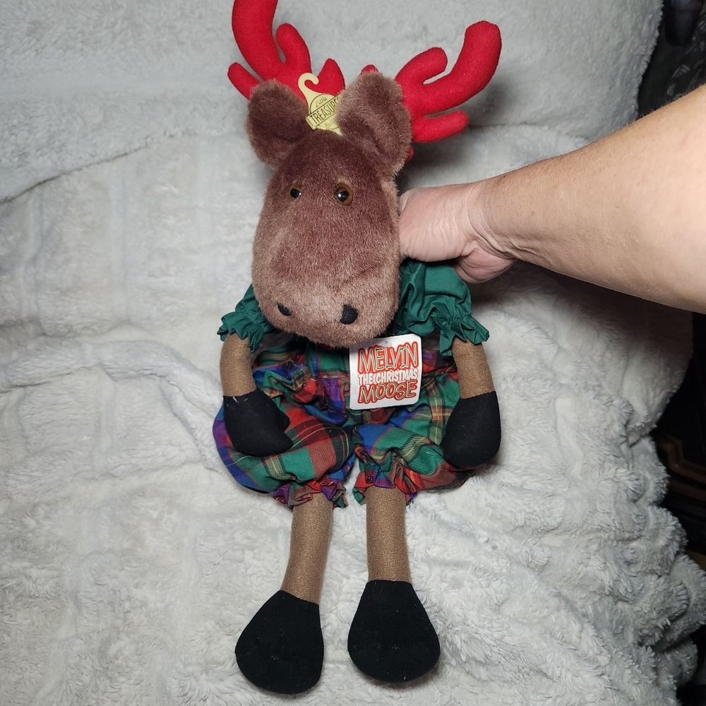Vintage 1997 Melvin the Christmas Moose Plush – 23” Tall, Little Treasures – NWT